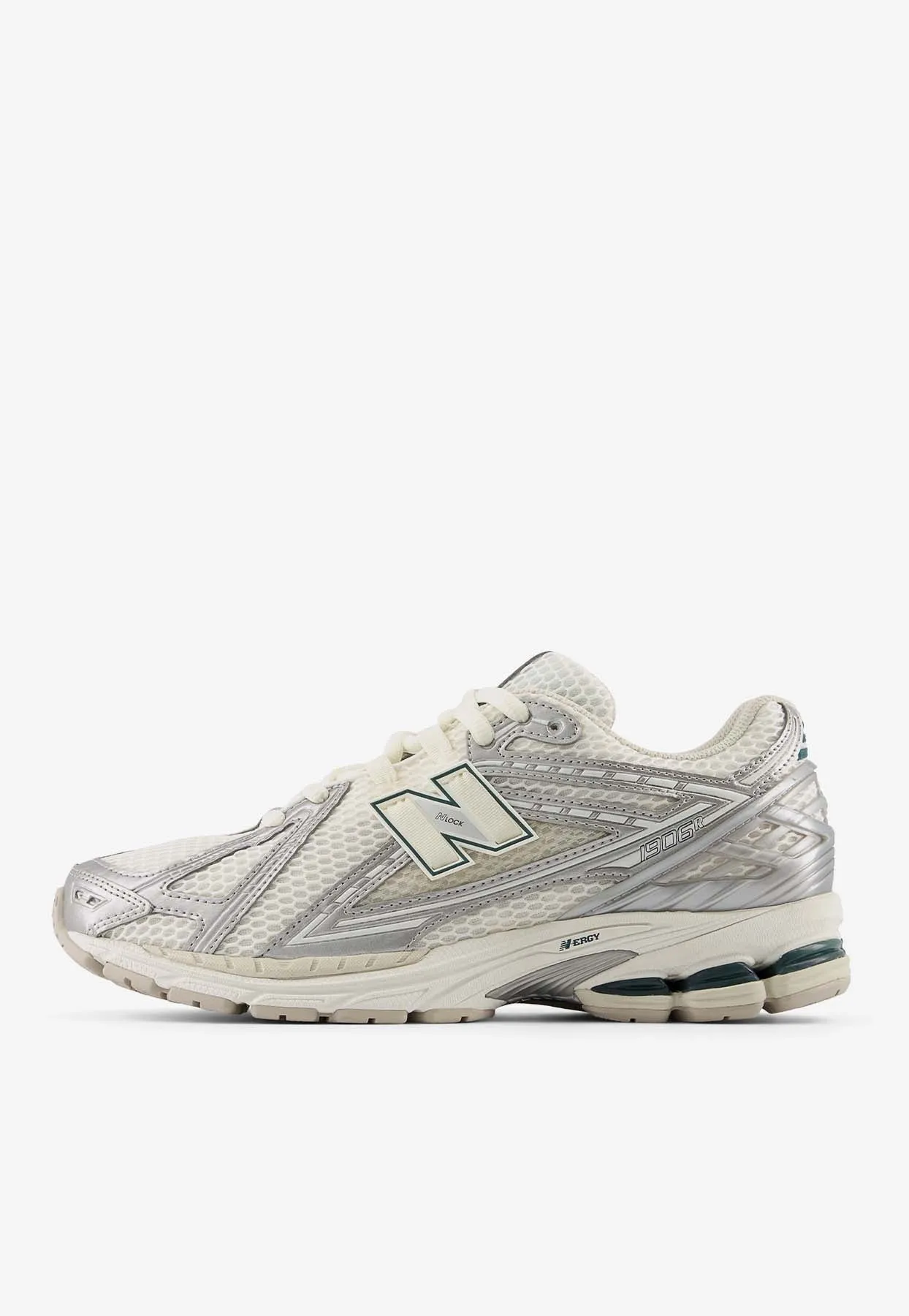 1906R Low-Top Sneakers in Silver Metallic/Sea Salt
