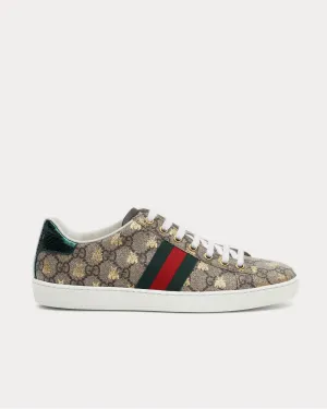 Ace canvas printed Brown Low Top Sneakers