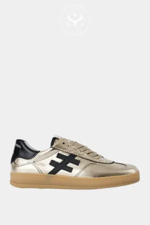 ANOTHER TREND A032 ICONIC GOLD AND BLACK METALLIC LEATHER TRAINER