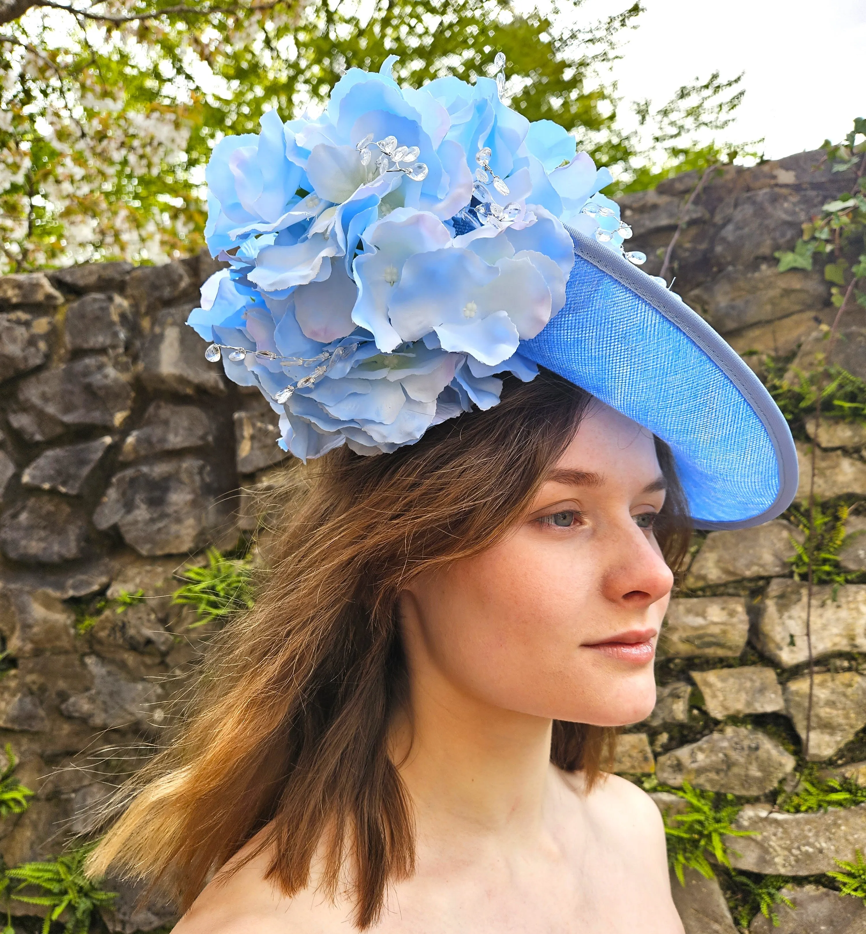 Ascot Hat Sky Blue Light - Wedding Hats - Racing Hats for Women - Ladies Church Hats - Derby Hats