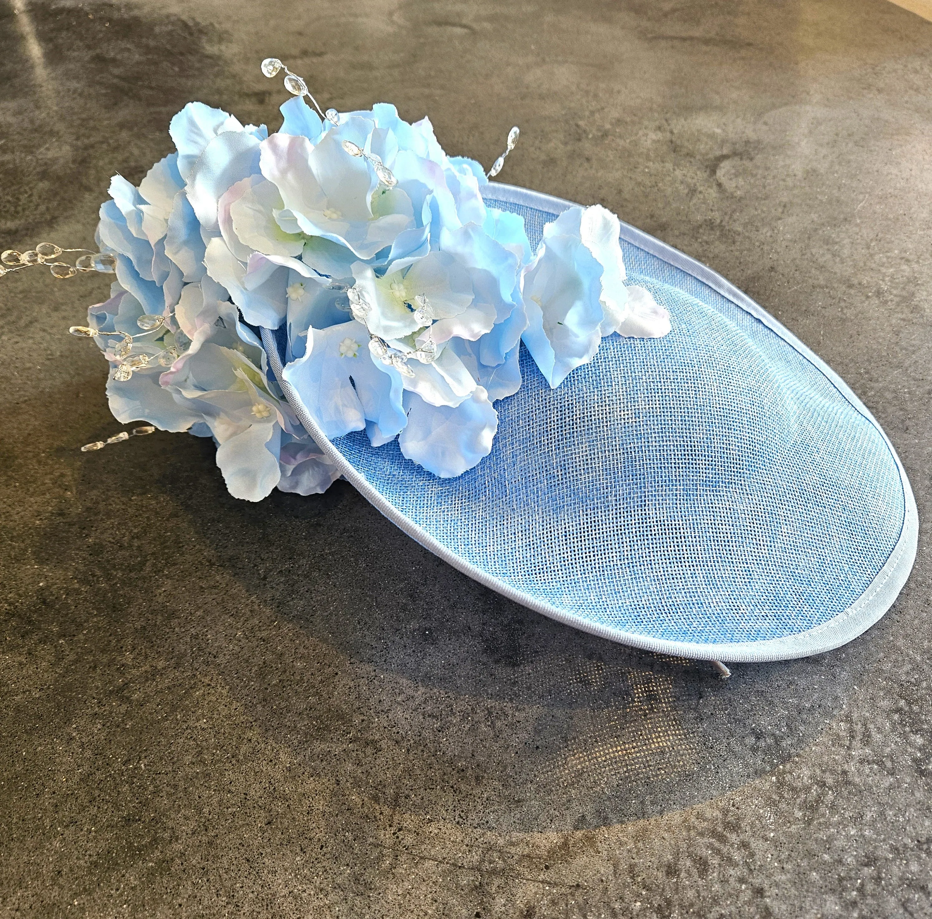 Ascot Hat Sky Blue Light - Wedding Hats - Racing Hats for Women - Ladies Church Hats - Derby Hats
