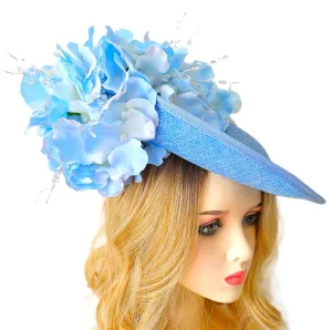 Ascot Hat Sky Blue Light - Wedding Hats - Racing Hats for Women - Ladies Church Hats - Derby Hats