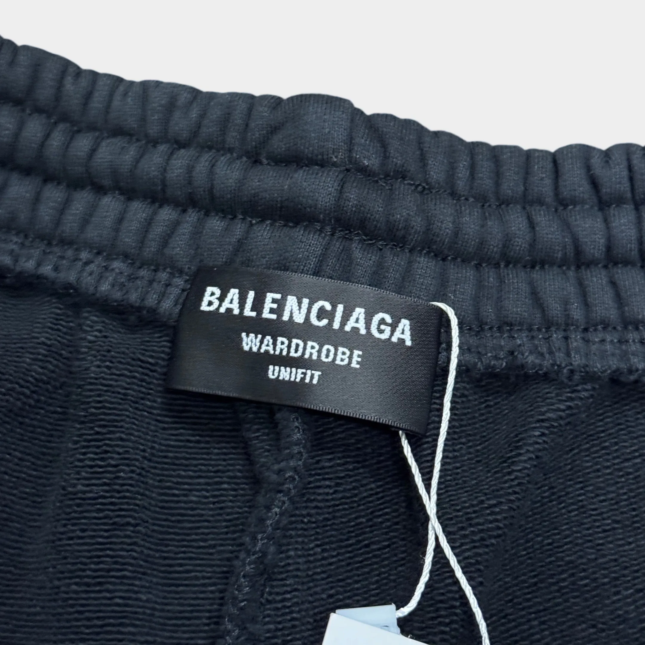 Balenciaga Men's Black Shorts with side logo