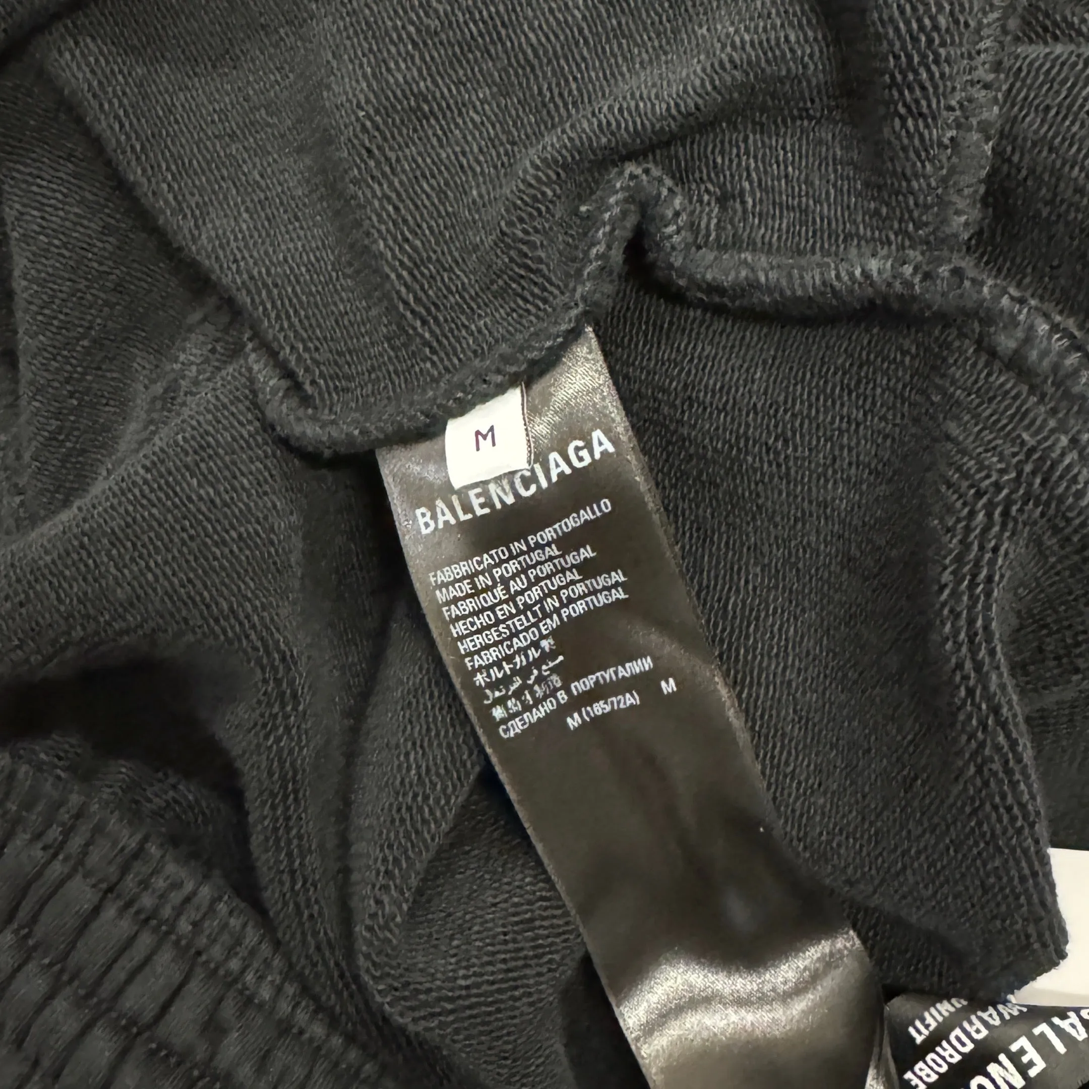 Balenciaga Men's Black Shorts with side logo