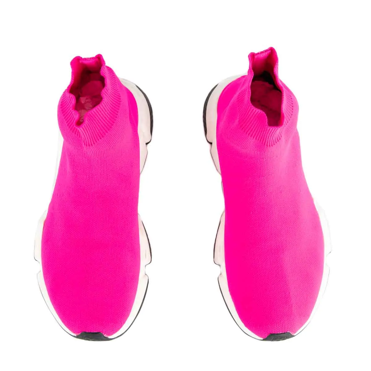 Balenciaga Neon Pink BB Sock Sneakers Size US 8 | EU 38