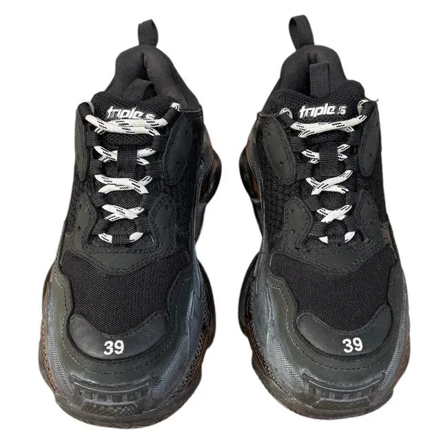 Balenciaga Triple S Pre-Distressed Mesh Trainers UK 6