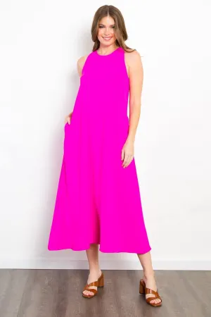 Be Stage Midi Tank Dress with Pockets for Effortless Style From Love Salve