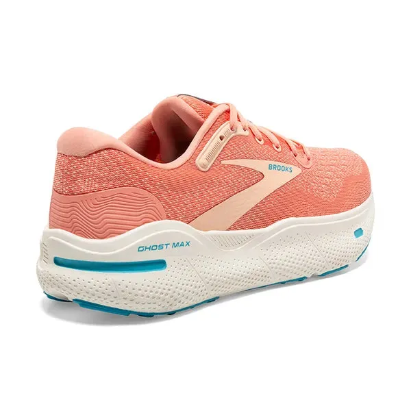 Brooks Women's Ghost Max Running Shoe - Papaya/Apricot/Blue 1203951B818