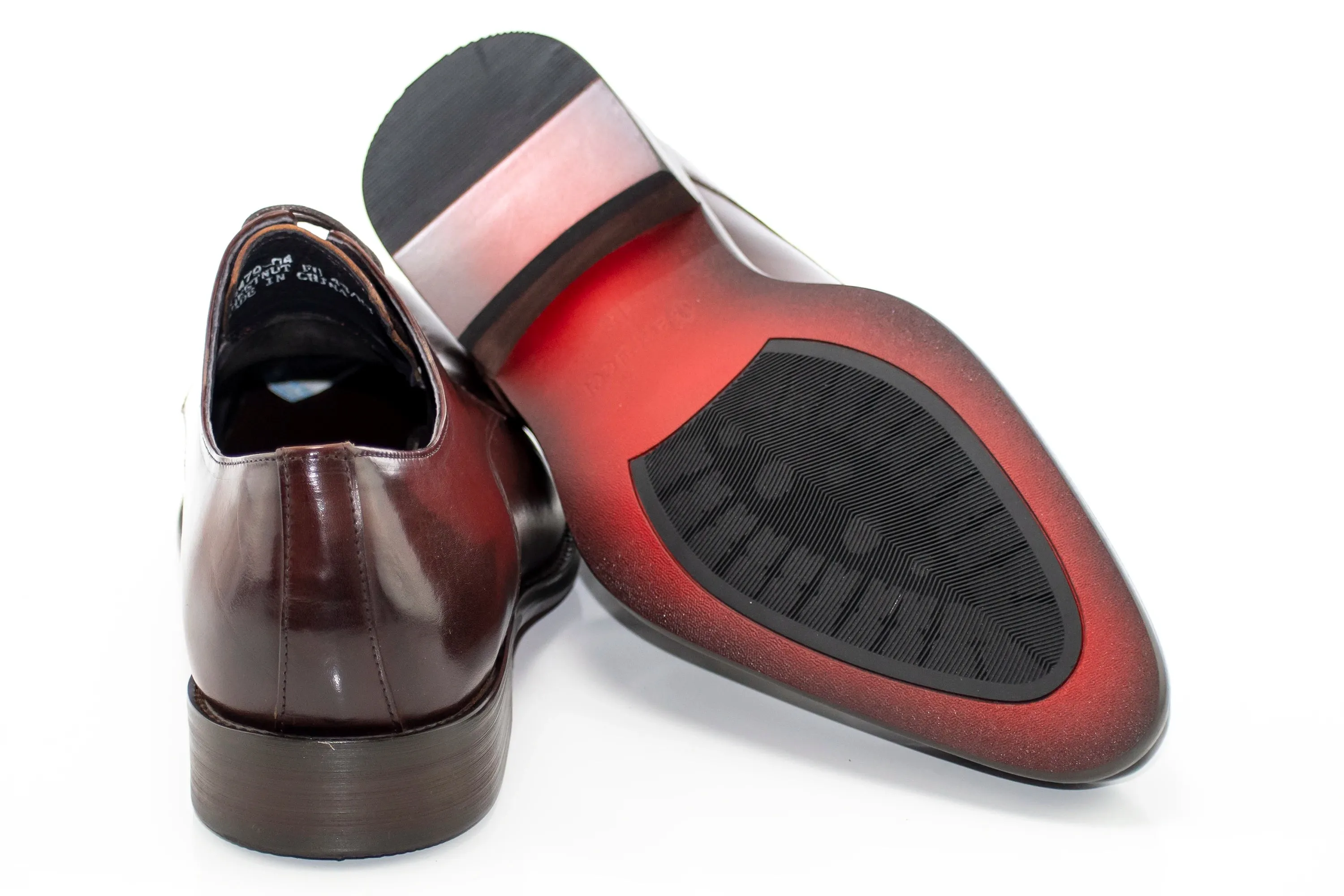 Chestnut Medallion-Toe Derby Dress Shoe