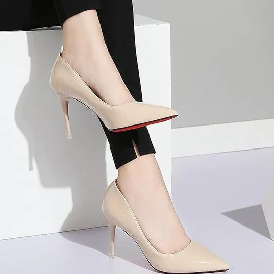 Chicvane Office Lady Pointed Toe Stiletto Heeled Shoes