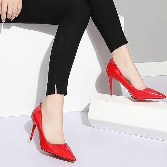 Chicvane Office Lady Pointed Toe Stiletto Heeled Shoes