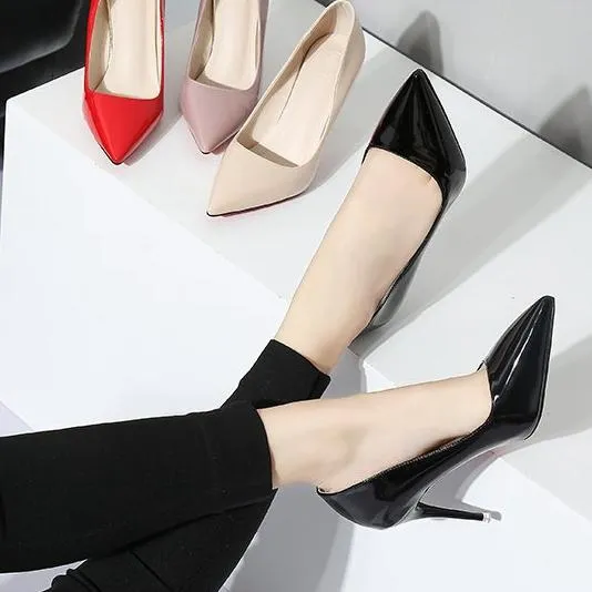 Chicvane Office Lady Pointed Toe Stiletto Heeled Shoes