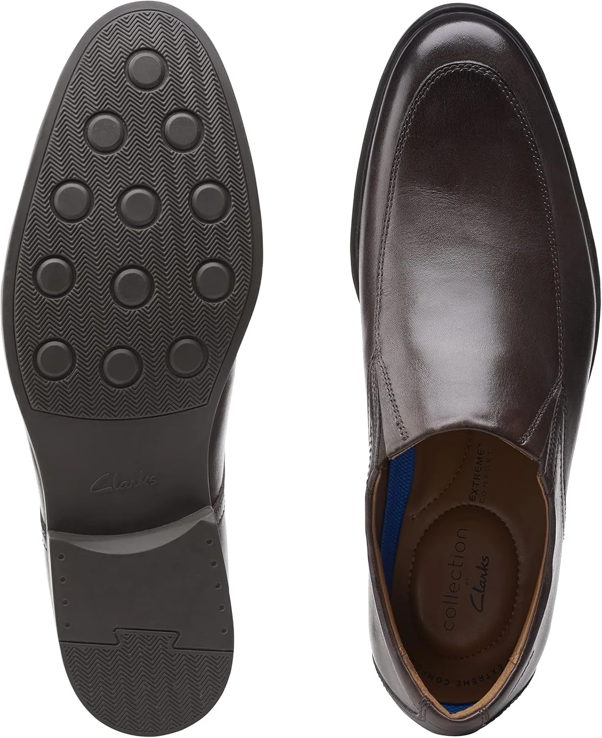 Clarks Mens Whiddon Step L:eather Leather Loafers