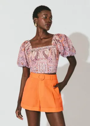 Cleobella Oscar Short - Tigerlily Orange ***FINAL SALE***