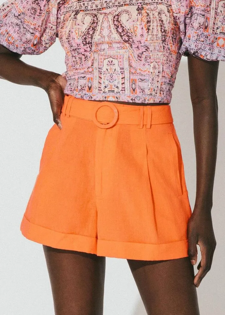 Cleobella Oscar Short - Tigerlily Orange ***FINAL SALE***