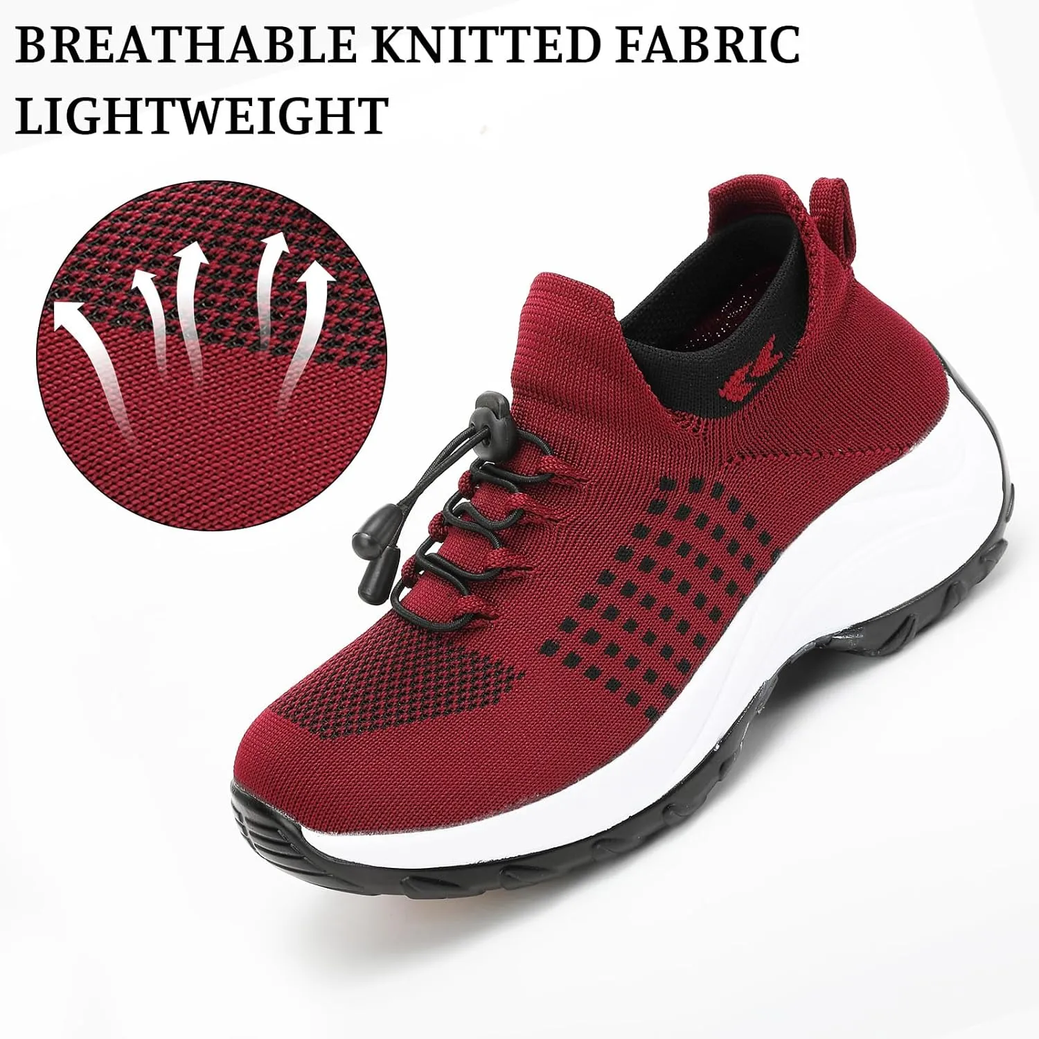 Comfort Wear Orthowear Shoes for Women Men, Breathable Orthopedic Sneakers, Comfortwear Ortho Shoes, Women Plantar Fasciitis Shoe, Air Cushion Slip-On Orthopedic Diabetic Walking Sneaker Thick Bottom