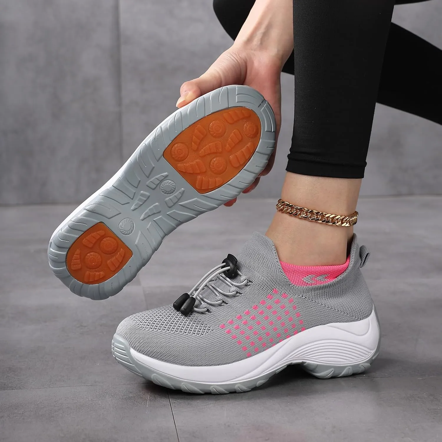 Comfort Wear Orthowear Shoes for Women Men, Breathable Orthopedic Sneakers, Comfortwear Ortho Shoes, Women Plantar Fasciitis Shoe, Air Cushion Slip-On Orthopedic Diabetic Walking Sneaker Thick Bottom