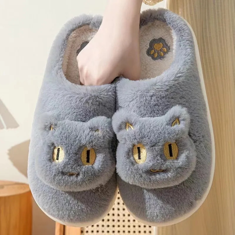 Comfy Cotton Cat Slippers – Soft, Plush & Warm Slip-Ons for Couples – Perfect for Winter!