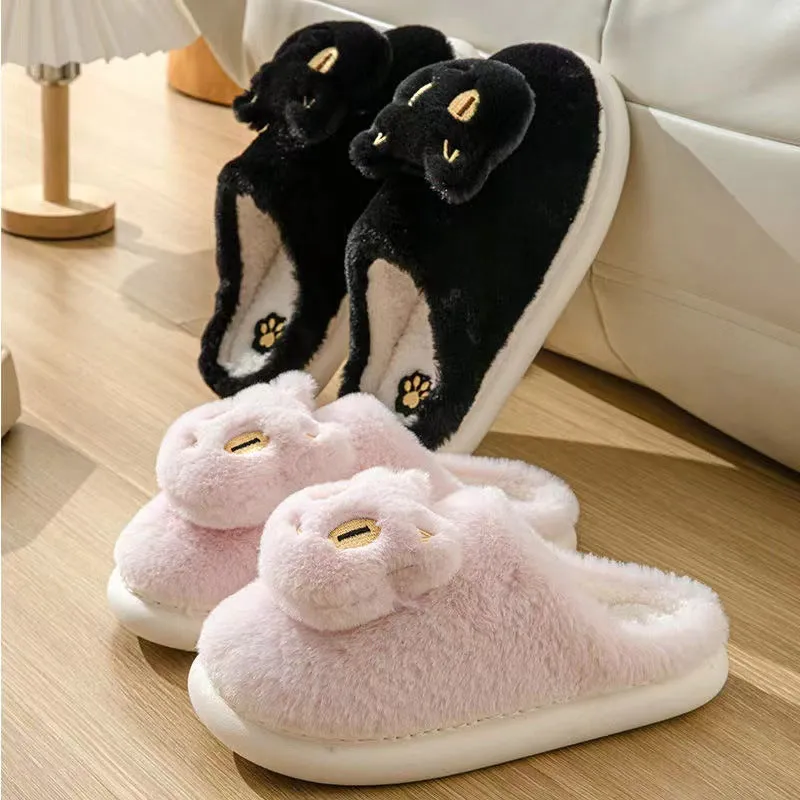 Comfy Cotton Cat Slippers – Soft, Plush & Warm Slip-Ons for Couples – Perfect for Winter!