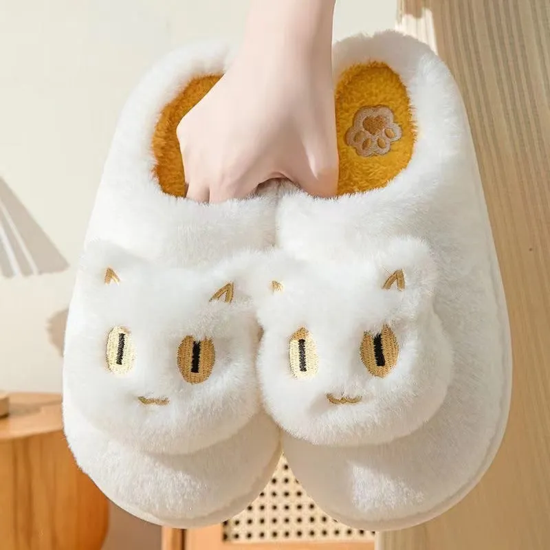 Comfy Cotton Cat Slippers – Soft, Plush & Warm Slip-Ons for Couples – Perfect for Winter!