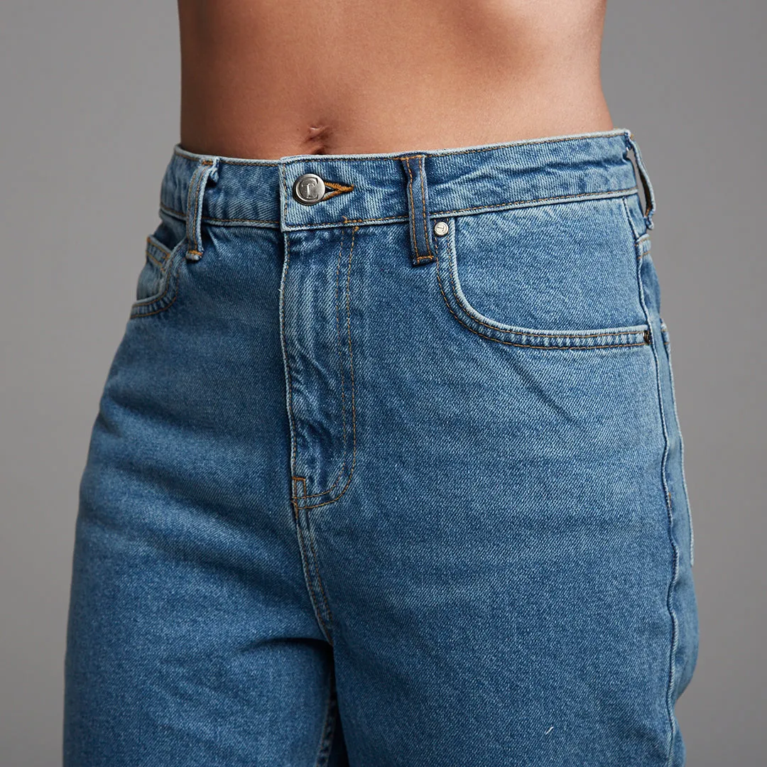 DRAKE BLUE MOM FIT JEANS - CT075