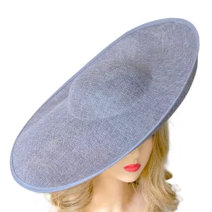 Extra Large Millinery Hat Grey - Wedding Hats - Women's Derby Hats Ascot Racing - Church Hats for Ladies