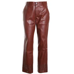 Fly Front Ankle Pant w/ Laser Cut Hem