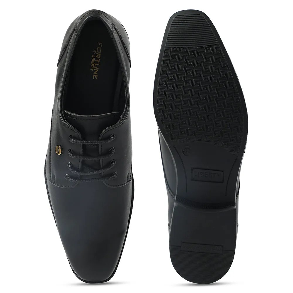 Fortune Black Formal Lacing Derby Shoes For Men BENSTOCK1E By Liberty