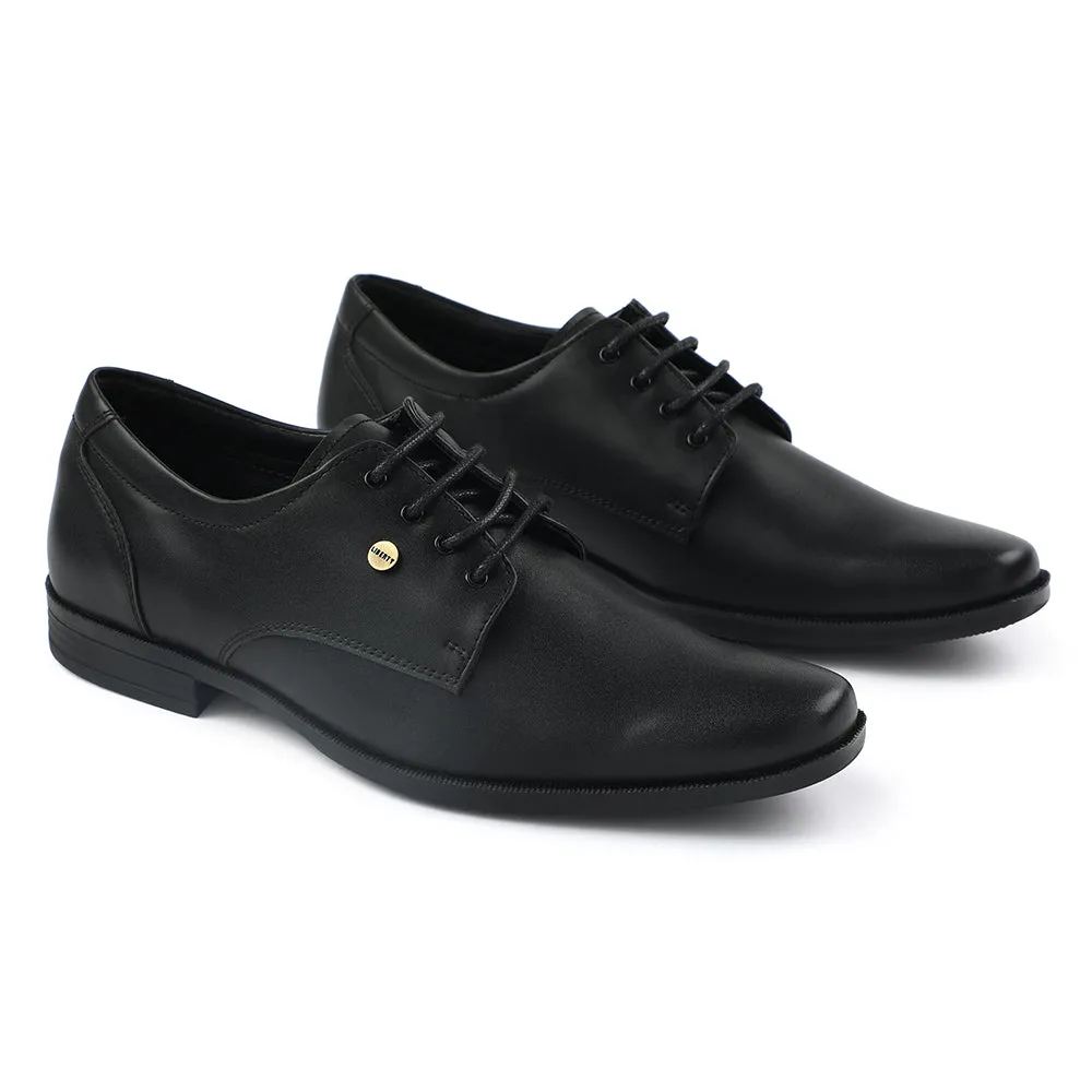 Fortune Black Formal Lacing Derby Shoes For Men BENSTOCK1E By Liberty