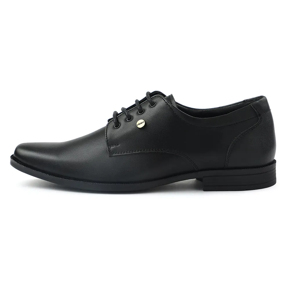 Fortune Black Formal Lacing Derby Shoes For Men BENSTOCK1E By Liberty