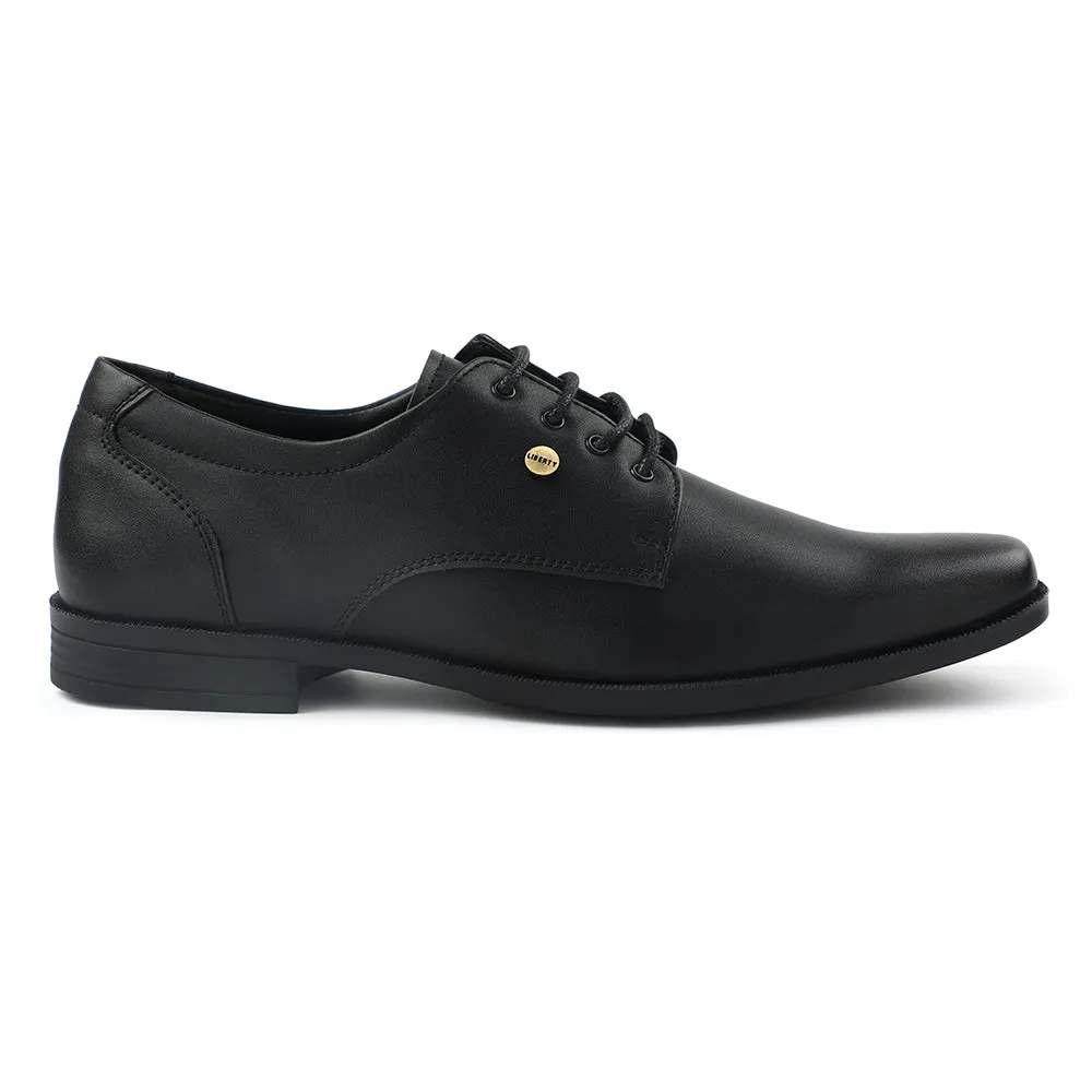 Fortune Black Formal Lacing Derby Shoes For Men BENSTOCK1E By Liberty