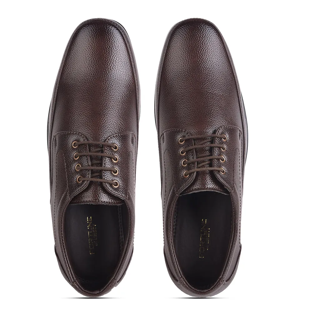 Fortune Brown Lacing Formal Derby Shoes For Men HML-5E By Liberty
