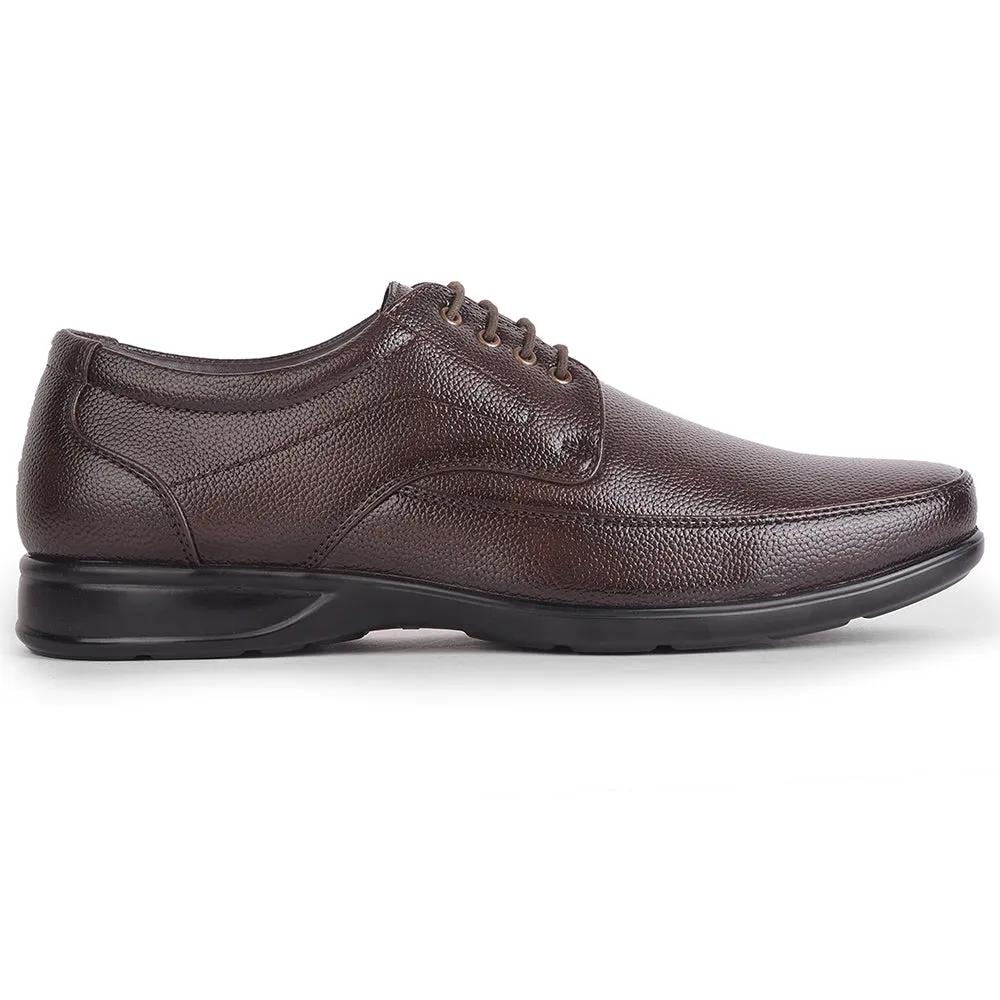 Fortune Brown Lacing Formal Derby Shoes For Men HML-5E By Liberty