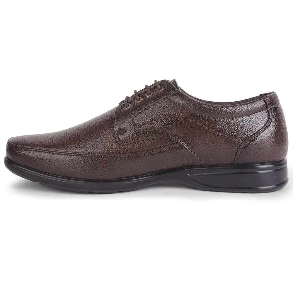 Fortune Brown Lacing Formal Derby Shoes For Men HML-5E By Liberty