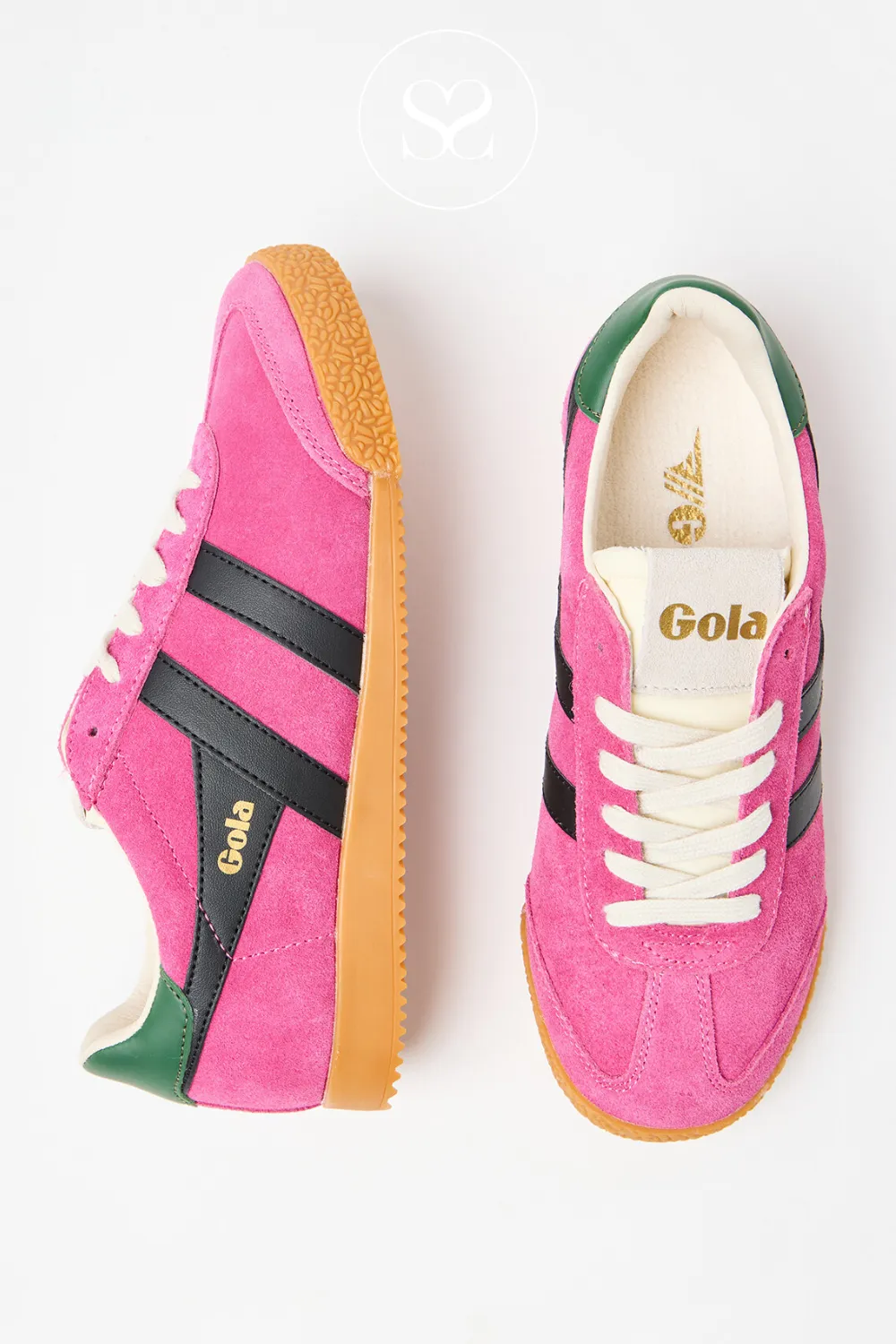GOLA ELAN CLB538KB FUCHSIA/BLACK/EVERGREEN TRAINERS