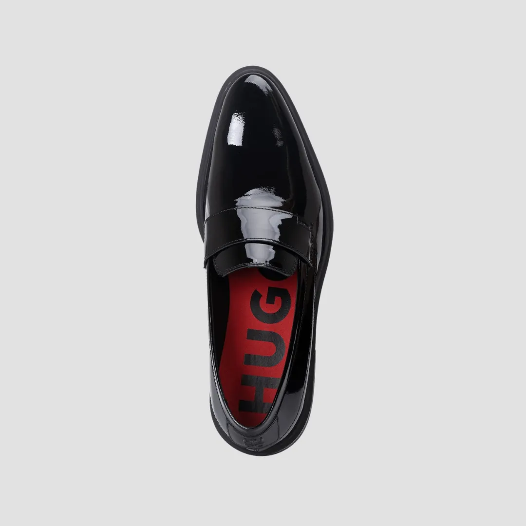 Hugo Boss Loafers in Patent Black Leather