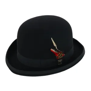 Kenny K Men's Wool High Derby Hat with Grosgrain Hatband