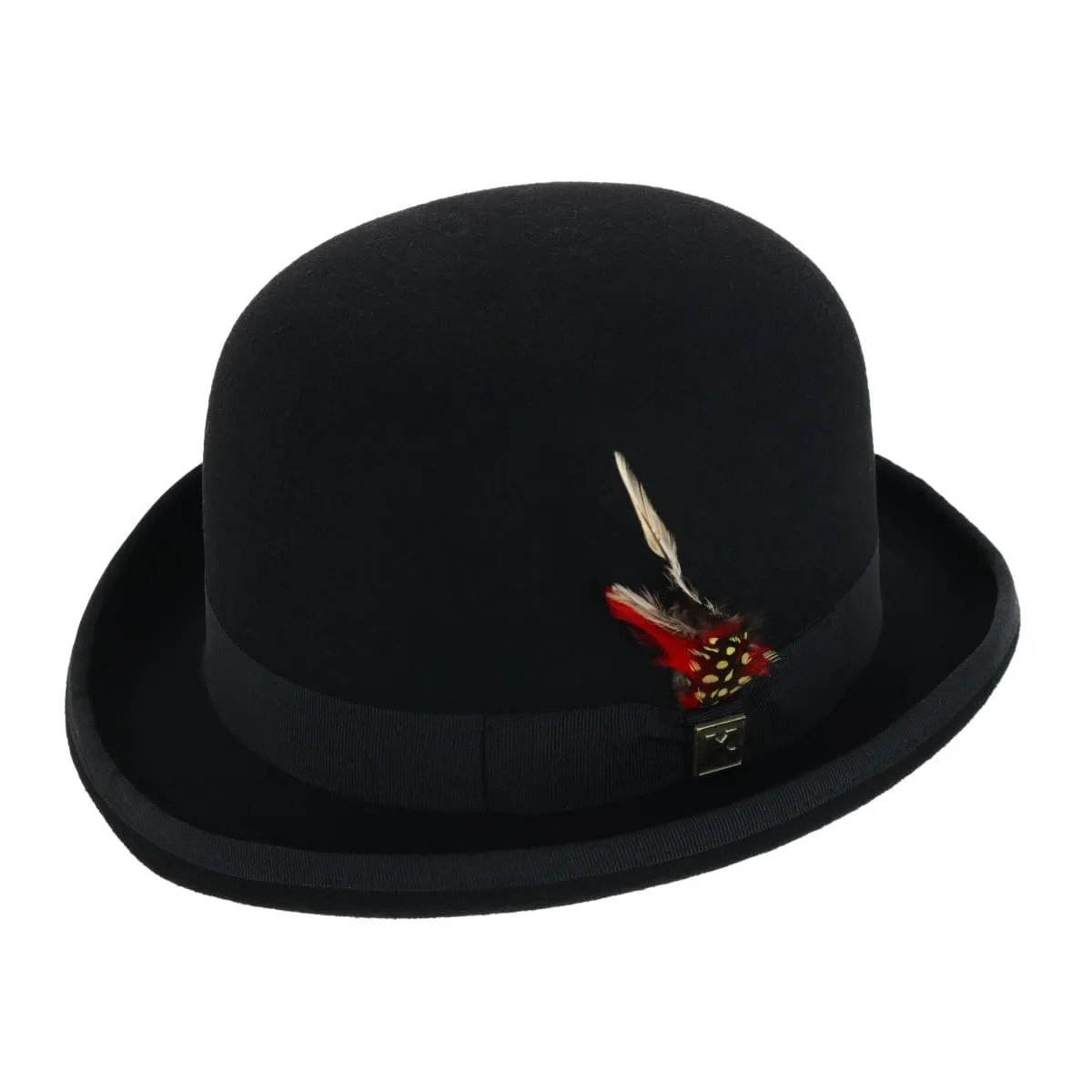 Kenny K Men's Wool High Derby Hat with Grosgrain Hatband