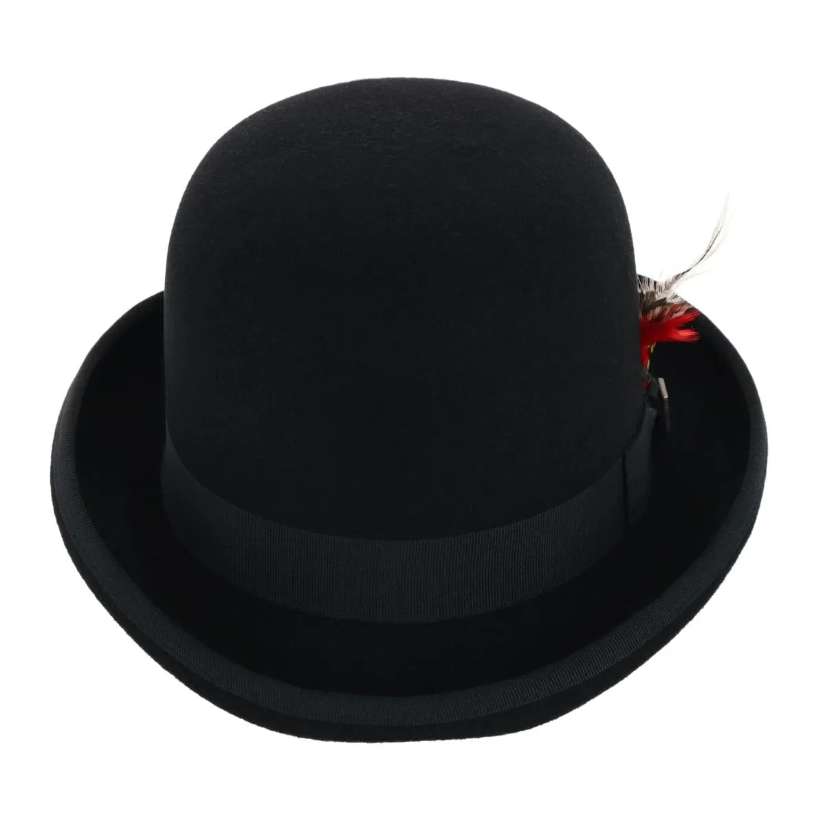 Kenny K Men's Wool High Derby Hat with Grosgrain Hatband