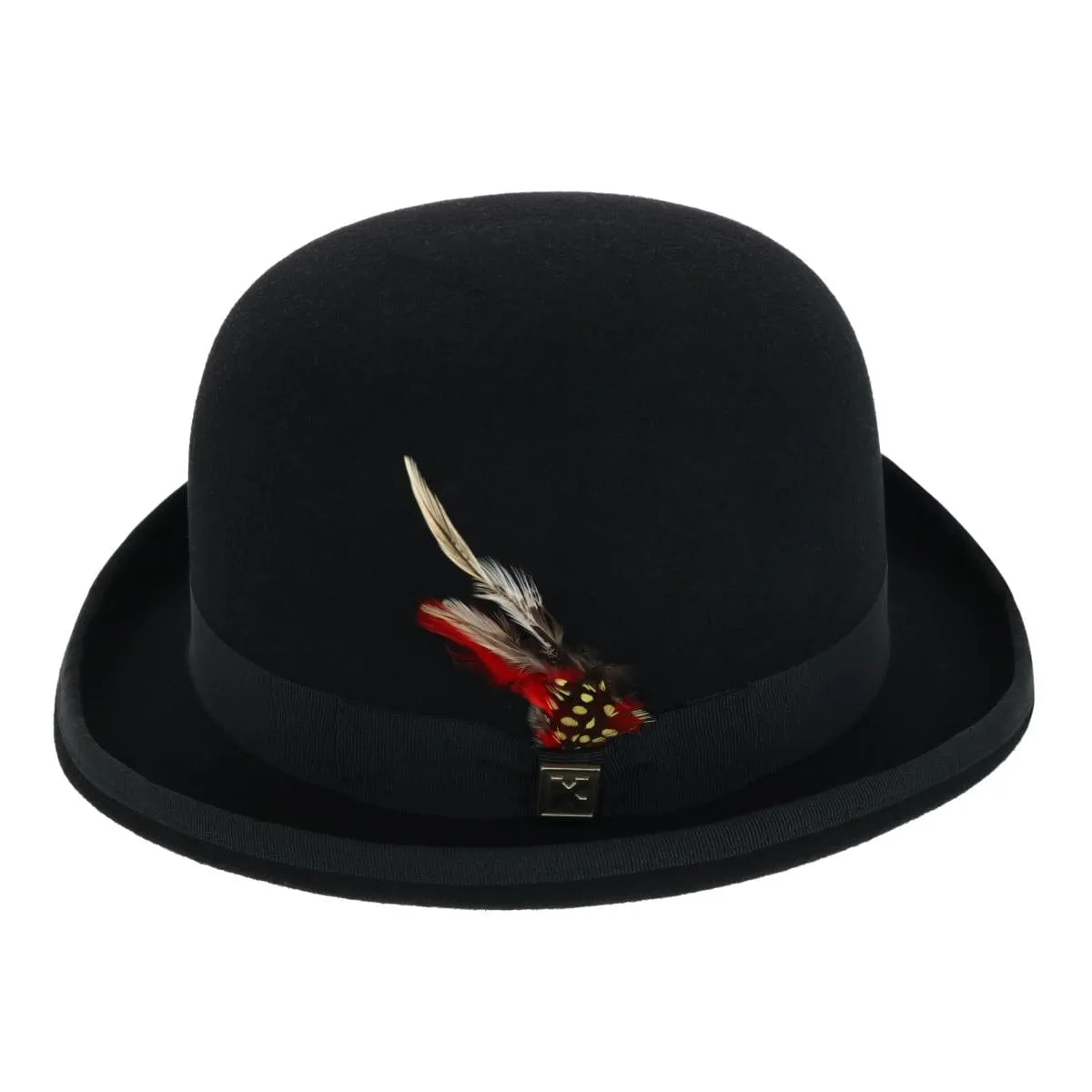 Kenny K Men's Wool High Derby Hat with Grosgrain Hatband