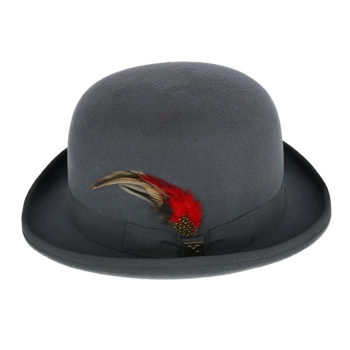 Kenny K Men's Wool High Derby Hat with Grosgrain Hatband
