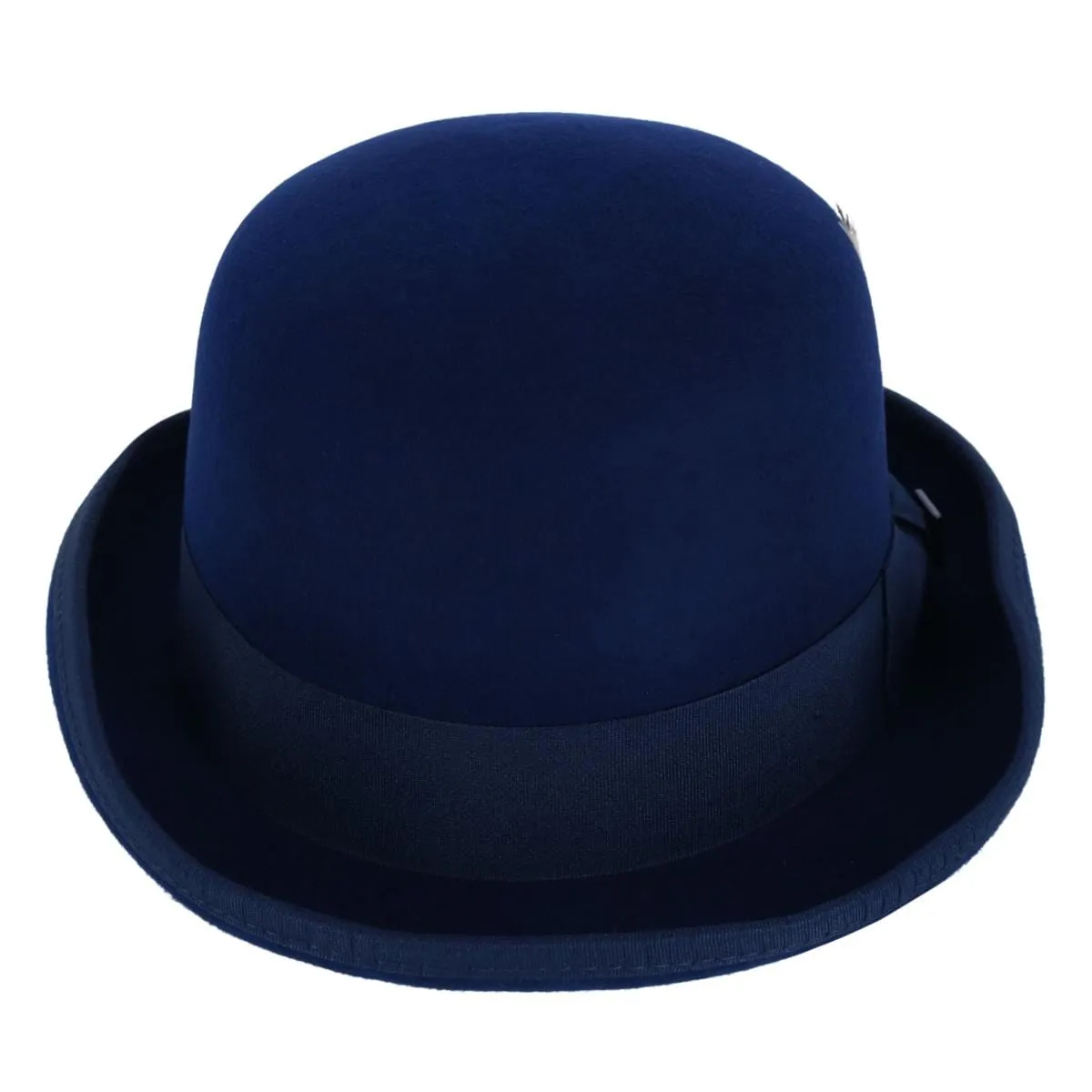 Kenny K Men's Wool High Derby Hat with Grosgrain Hatband