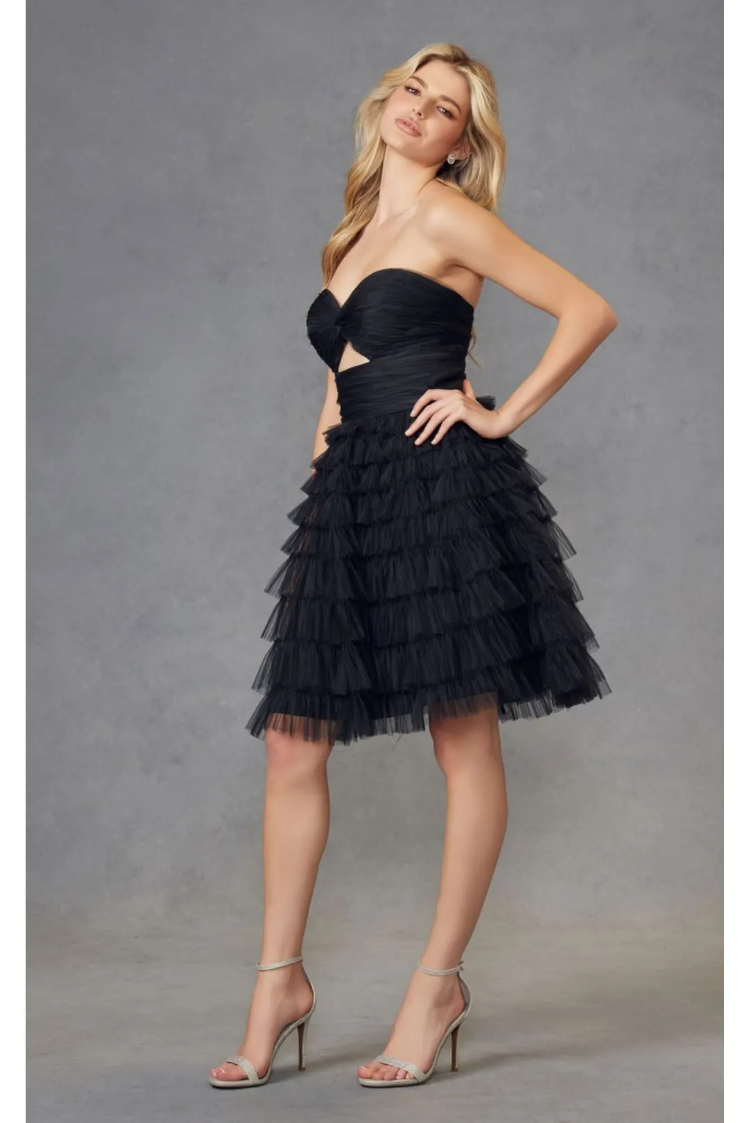 Kentucky Derby Dress Race Outfit in Classic Black By Juliet JT921H
