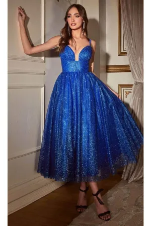 Kentucky Derby Dress Race Outfit in Royal Blue By Ladivine CD996T