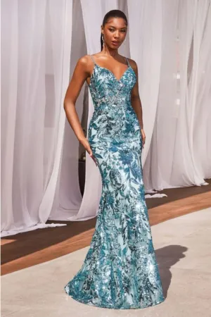 Kentucky Derby Dress Race Outfit in Sea Mist By Ladivine CM350