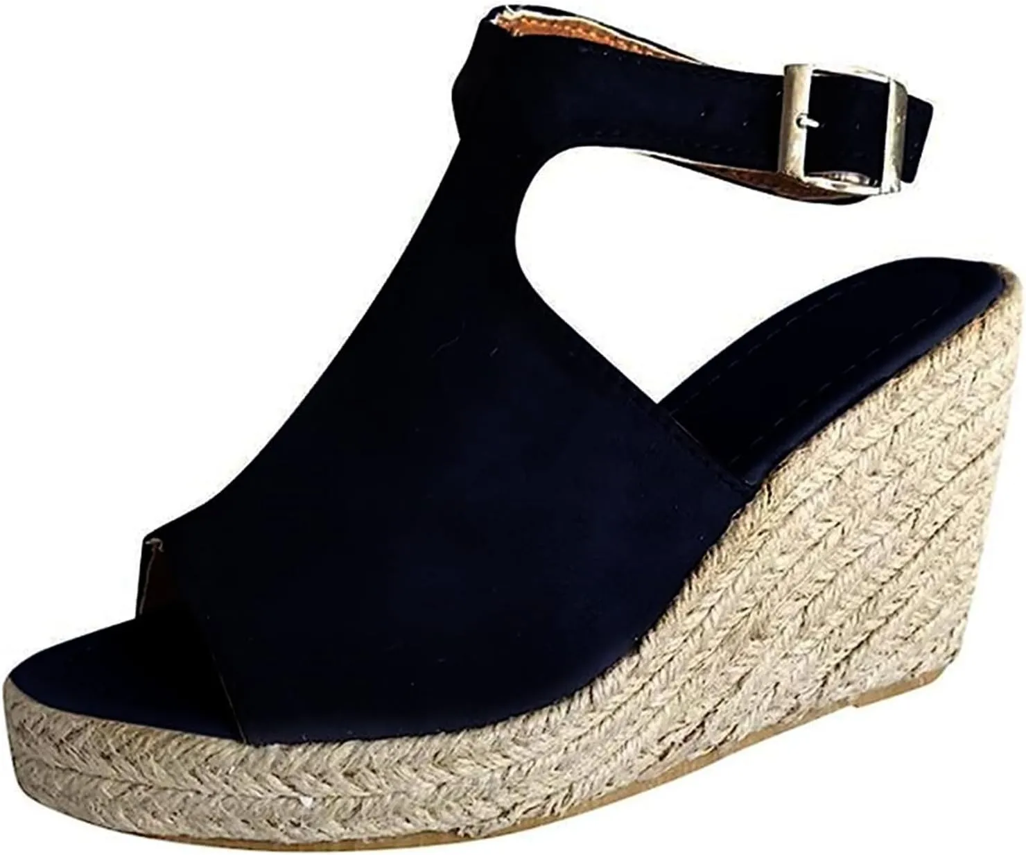 Ladmiple Sandals for Women Platform, 2023 Wedge Ankle Buckle Sandals Summer Beach Sandals Open Toe Espadrille Platform