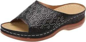 Ladmiple Sandals Women Dressy Summer Flat Flip Flops Comfortable Orthotic Orthopedic Casual Walking Slides With Arch Support