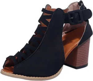 Ladmiple Summer Sandals for Women 2023 Comfy Platform Ankle Strap Cutout Wedge Sandal Open Toe Dressy High Heel Wedges