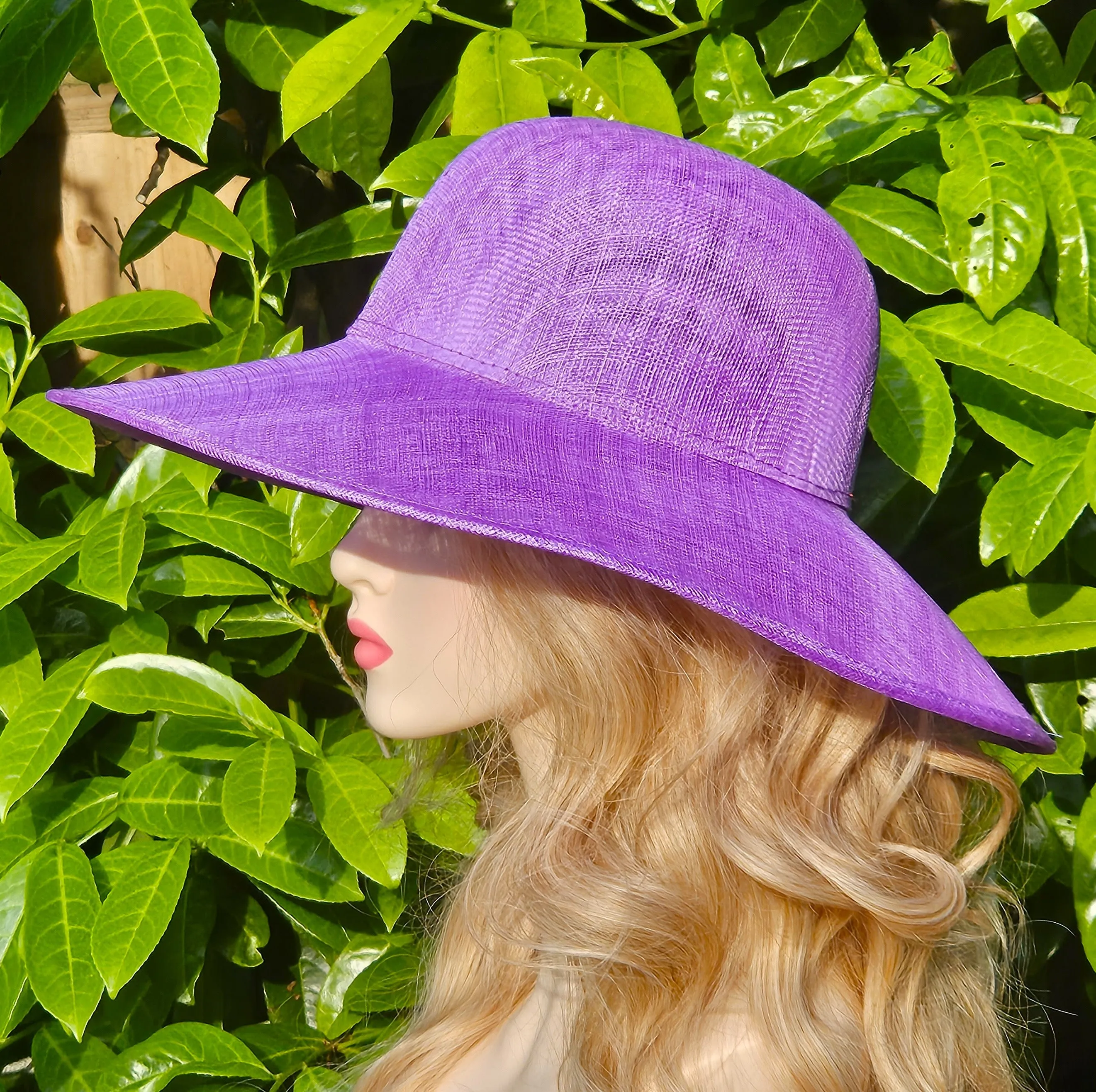 Lavender Hat for Ascot, Weddings, Church and Racing - Ladies Large Hats with Wide Brims for Derby - Church Hats for Women