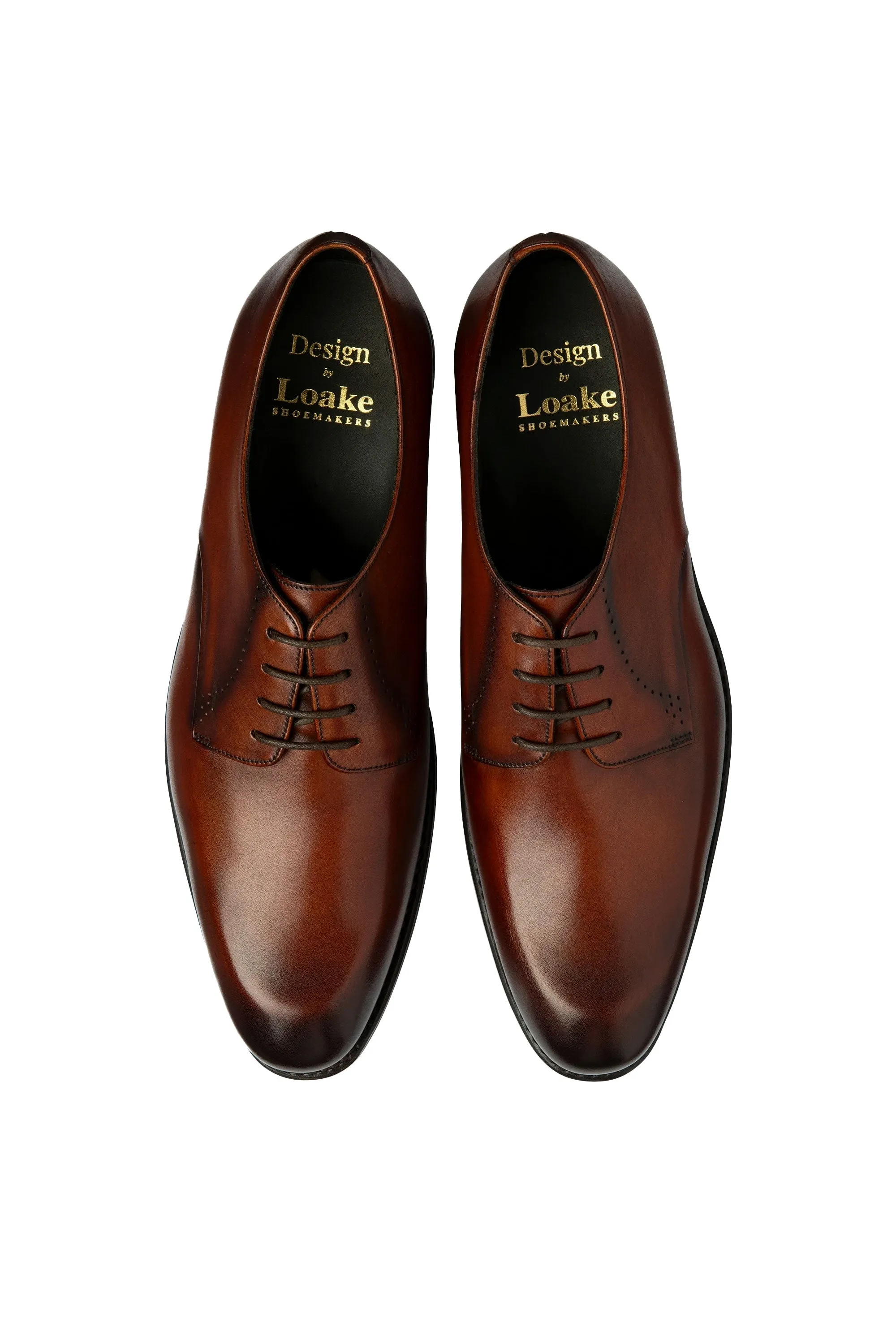 Loake Gosling Plain Derby Shoe Scotch Patina